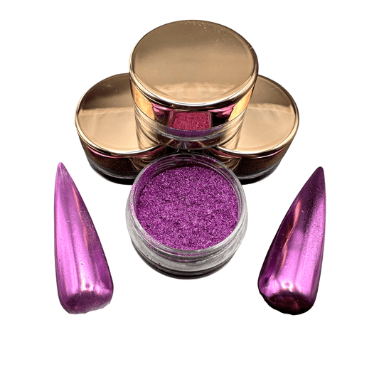 XND Products Nail Chromes & Pigments JMC-06 Pink Imperial, Chrome Powder, Solid Color Chrome, Metallic Nails, Mirror Effect