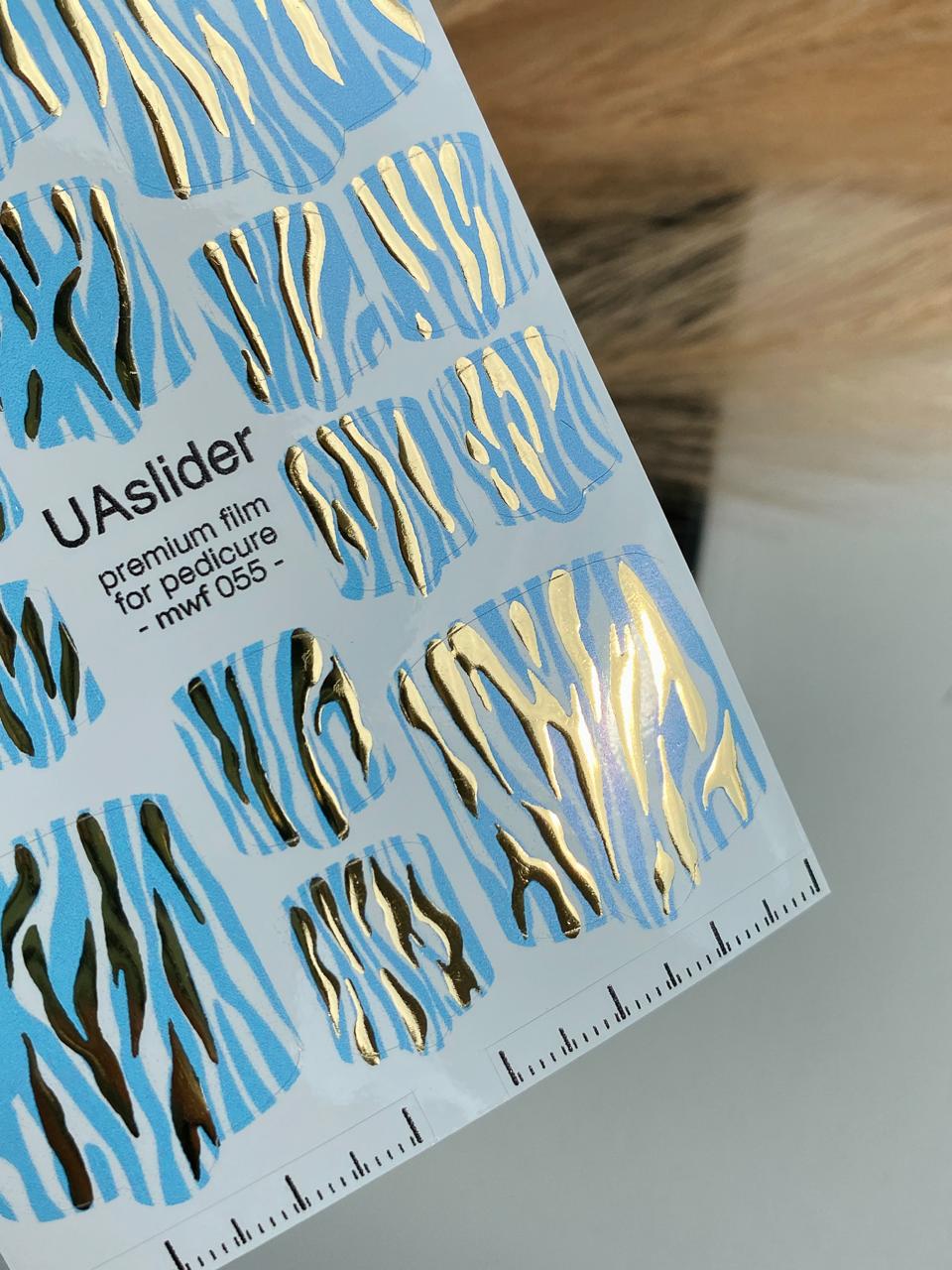 UA Slider Nail Wrap Films Pedicure Nail Wrap Films - Gold Foil – Full Toe Nail Art for Easy Pedicure