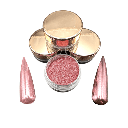 XND Products Nail Chromes & Pigments JMC-09 Rose Quartz, Chrome Powder, Solid Color Chrome, Metallic Nails, Mirror Effect