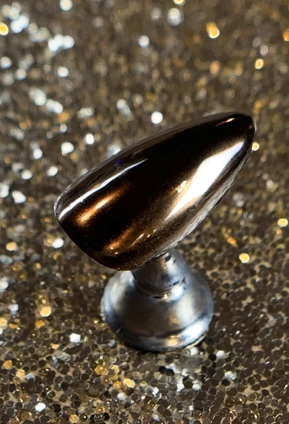 XND Products Nail Chromes & Pigments JMP22-Smoky Quartz - Brown Metallic Chrome Mirror Effect, Chrome Powder, Metallic Nails, Mirror Effect