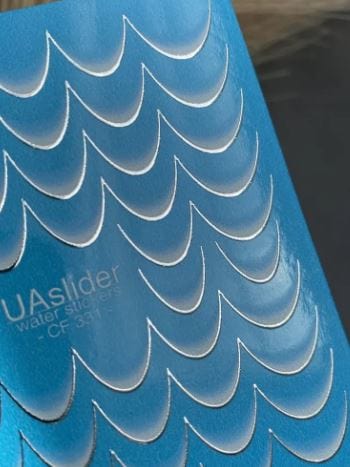 UA Slider 2D Nail Decal CF-331 Nail Water Decal Silver FOIL/ Color French Tip/ Blue French Tip/ Wave Metallic /French Line/ French Nail Tattoo /Waterslide / Nail Waterslide Decals/ Nail Art/