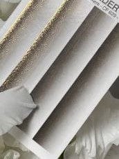 UA Slider 2D Nail Decal CF-629 Nail Water Decal Gold FOIL/ Gray Ombré Nail Wraps With Gold Foil/ Ombré Fade/Light Gray Nails/ Grey Nail Art /French Nails