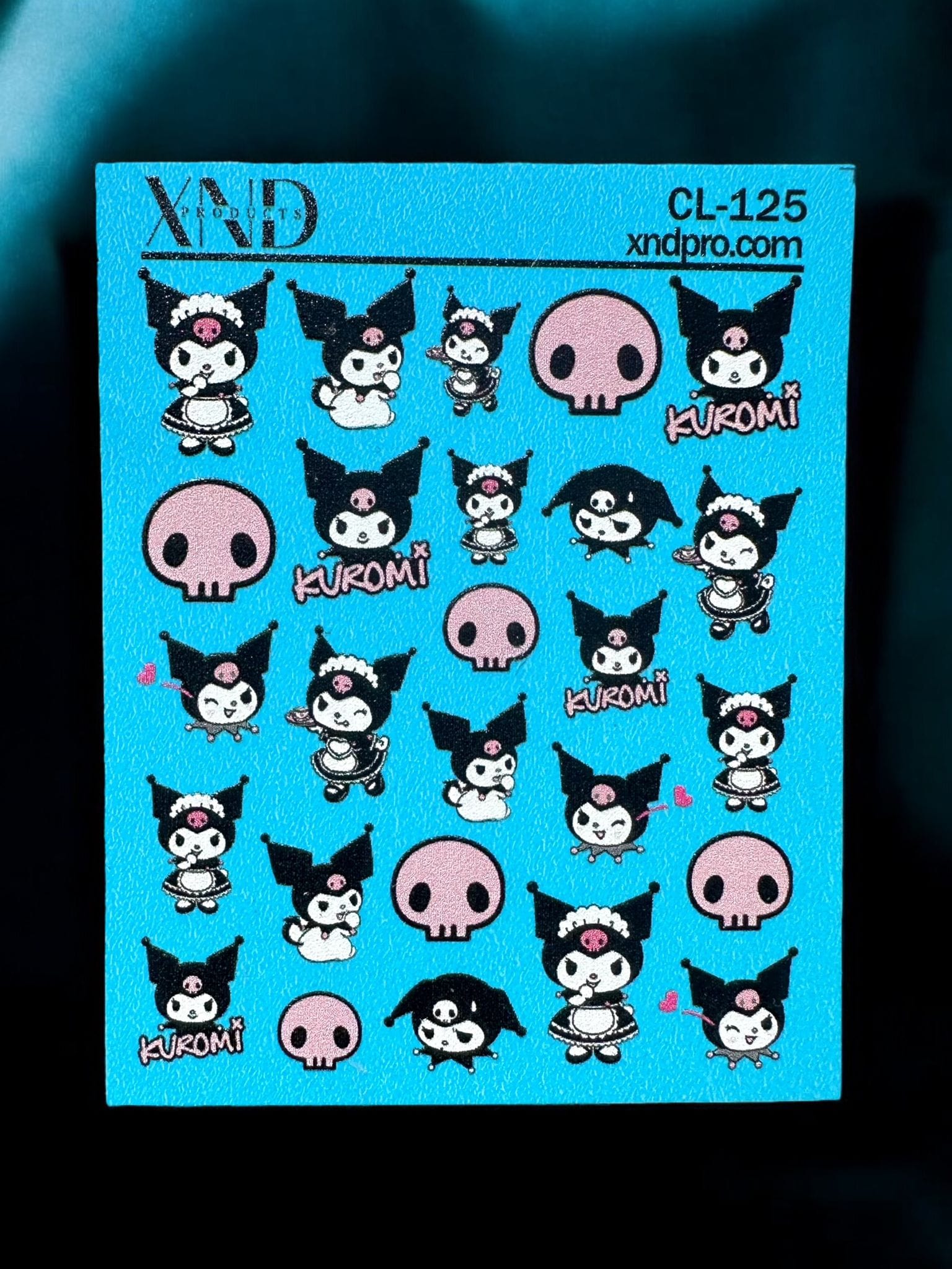 XND Products 2D Nail Decal CL-125 / Nail Decal 2D Kawaii Character/ Kuromi inspired /Kawaii Nails