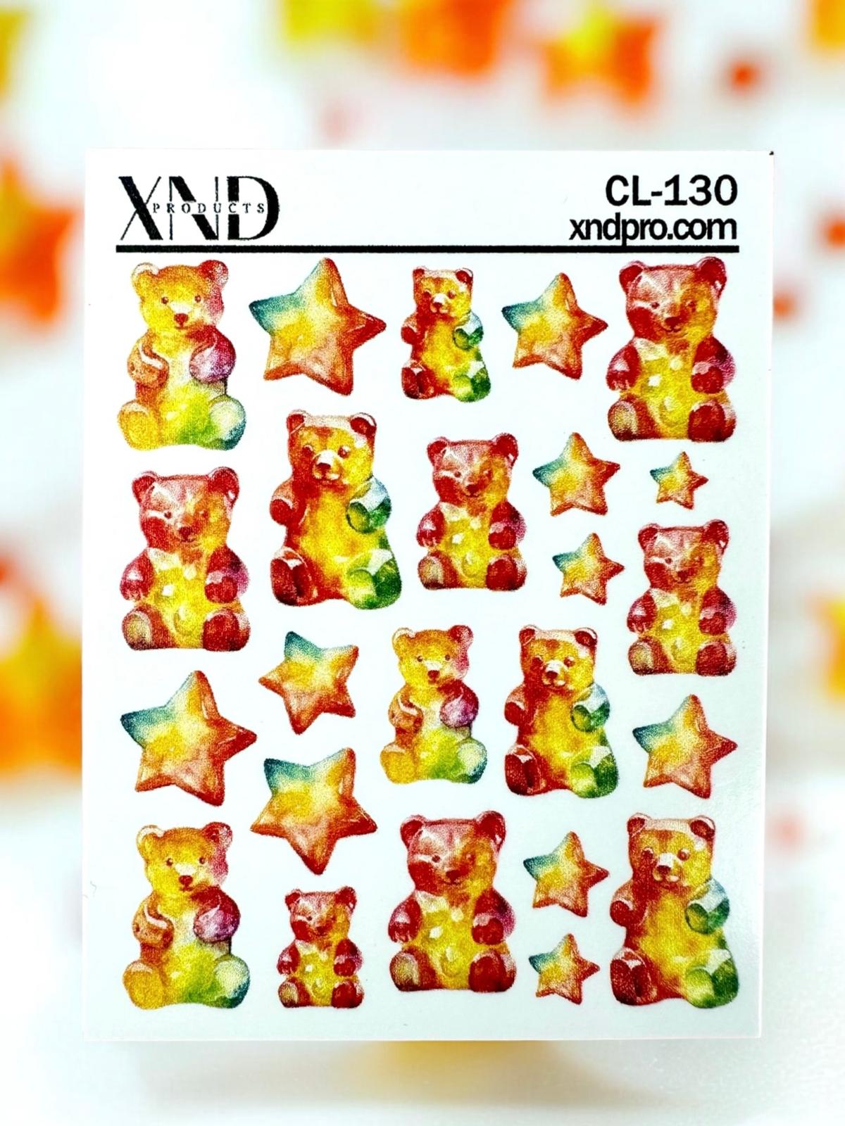 XND Products 2D Nail Decal CL-130 / Nail Decal 2D / Gummy Bear / Gummies