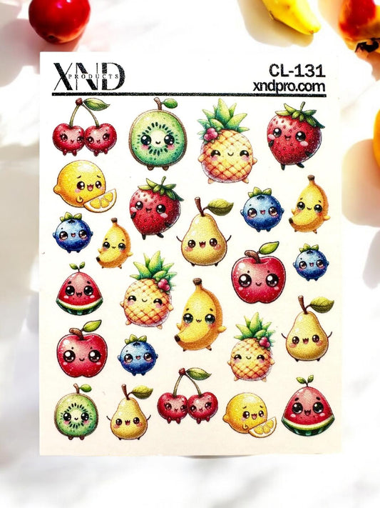 XND Products 2D Nail Decal CL-131 Nail Decal 2D /Fruit Nails/Colorful Nails/Fruit Nail Decal