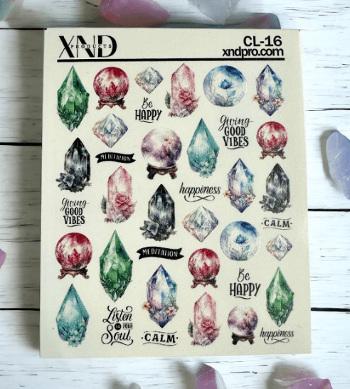 XND Products 2D Nail Decal CL-16 / Nail Decal 2D/ Crystal/ Mystical/ Magic