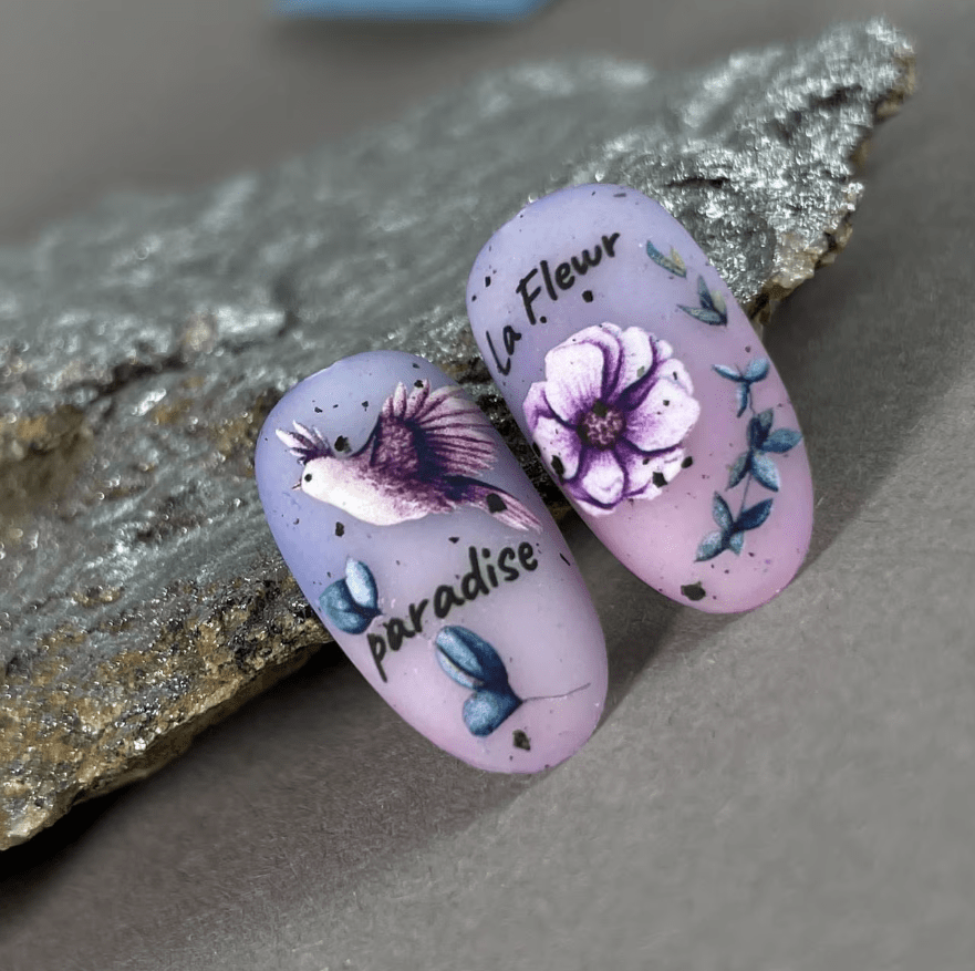 New Max 2D Nail Decal CW-98 / Nail Decal 2D / Floral & Plants / Spring Nails