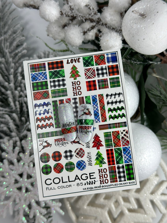 New Max 2D Nail Decal FC-85 / Nail Decal 2D /Christmas/ Christmas Patterns/ Winter Patterns/