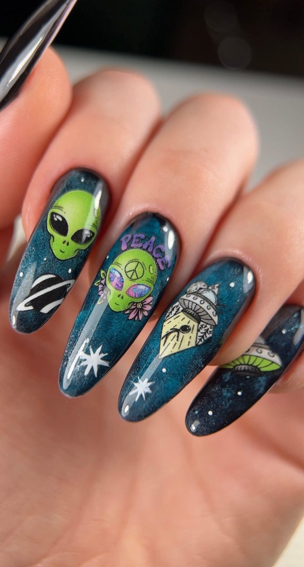 XND Products 2D Nail Decal CL-06 / Nail Decal 2D UFO/ UFO / Alien/ Space