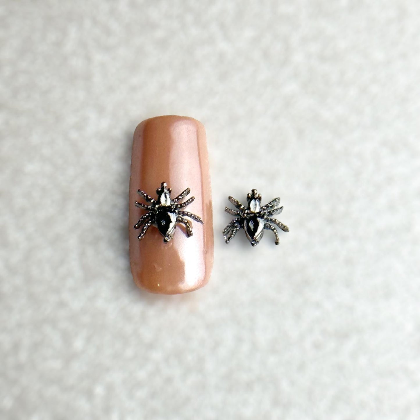 XND Products Nail Charms Nail Charm (2 pcs) - Small gunmetal spider