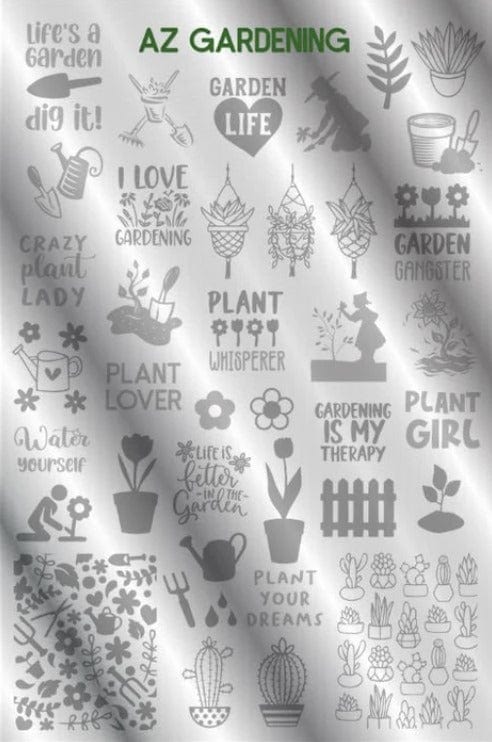 Mundo De Unas Stamping Plates Nail Stamping Plate / MDU AZ Gardening/ Nail Stamp/ Flowers/ Plants