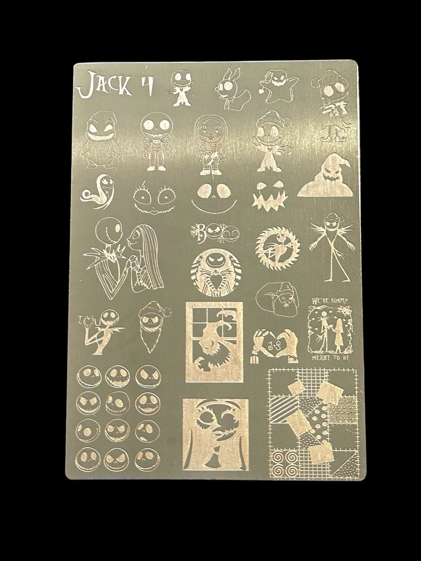 Mundo De Unas Stamping Plates MDU Jack 4/ Nail Stamping Plate/ Jack inspired / Skeleton / Nail Stamp