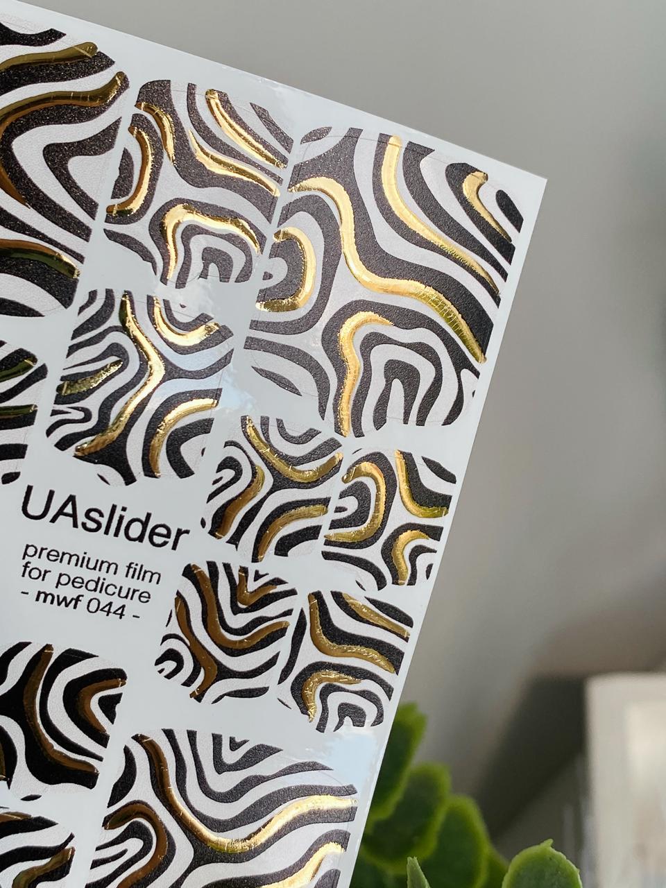 UA Slider Nail Wrap Films Pedicure Nail Wrap Films - Gold Foil – Full Toe Nail Art for Easy Pedicure