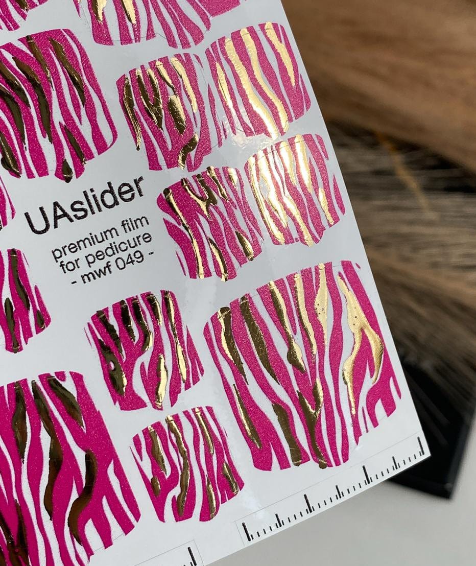 UA Slider Nail Wrap Films Pedicure Nail Wrap Films - Gold Foil – Full Toe Nail Art for Easy Pedicure