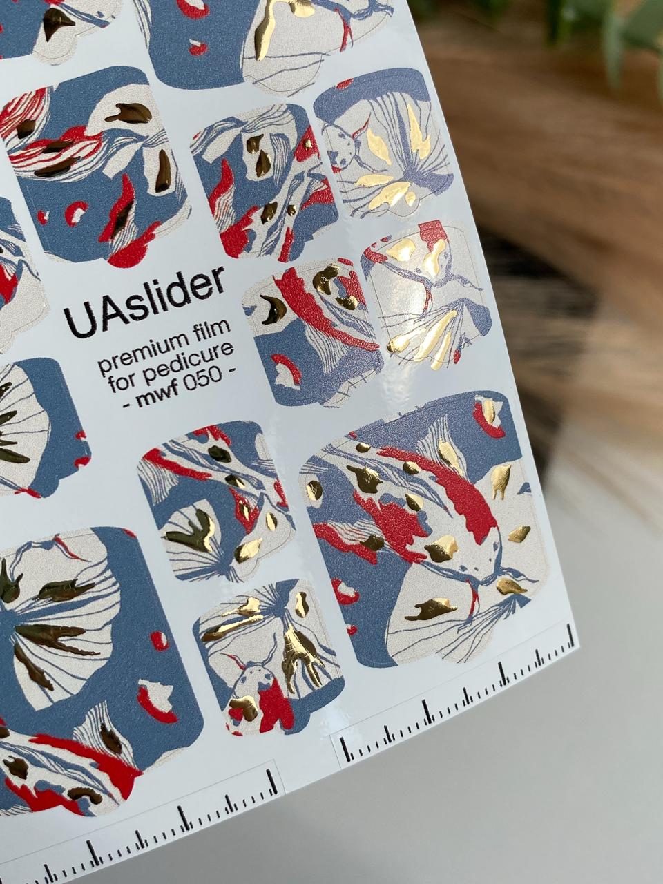 UA Slider Nail Wrap Films Pedicure Nail Wrap Films - Gold Foil – Full Toe Nail Art for Easy Pedicure