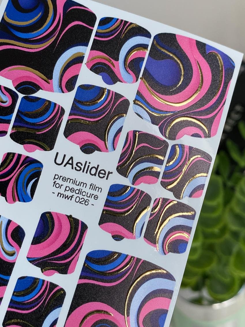 UA Slider Nail Wrap Films Pedicure Nail Wrap Films - Gold Foil – Full Toe Nail Art for Easy Pedicure7