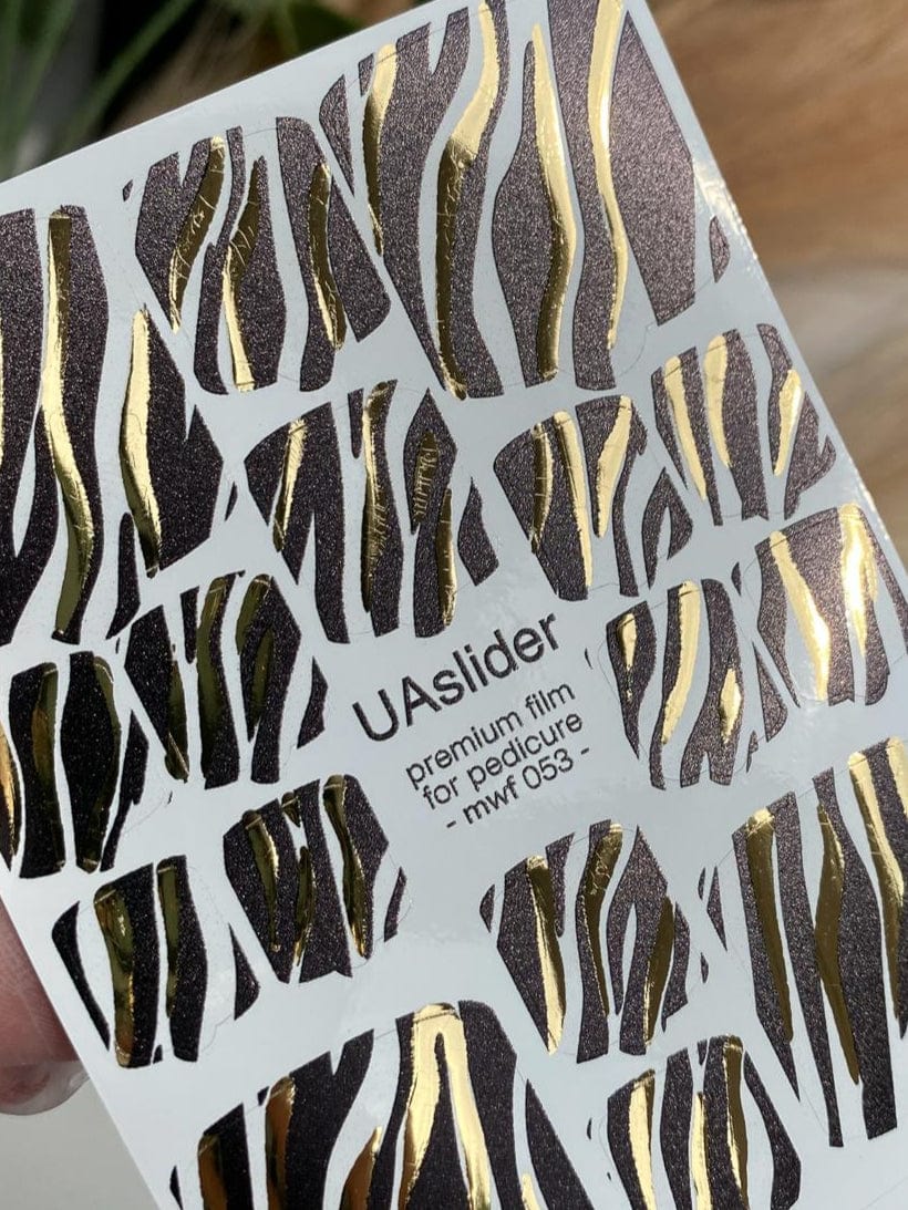 UA Slider Nail Wrap Films Pedicure Nail Wrap Films - Gold Foil – Full Toe Nail Art for Easy Pedicure16