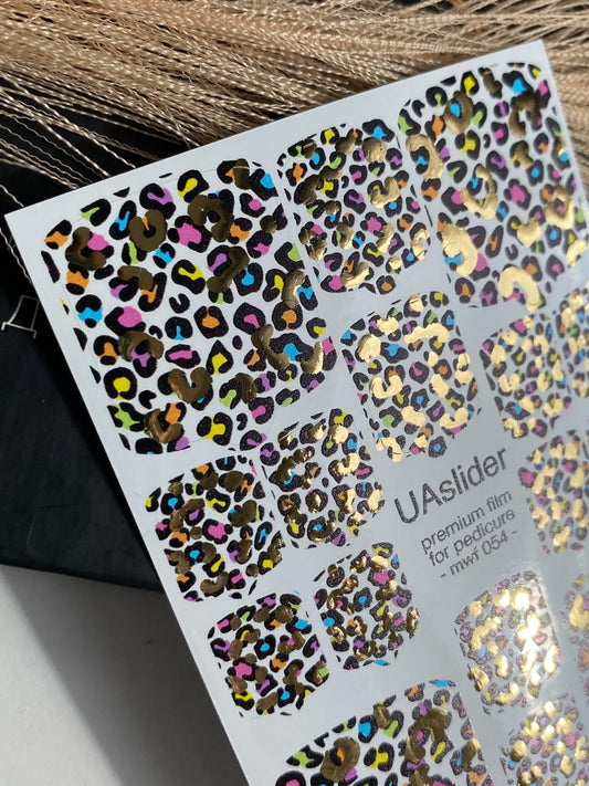 UA Slider Nail Wrap Films Pedicure Nail Wrap Films - Gold Foil – Full Toe Nail Art for Easy Pedicure