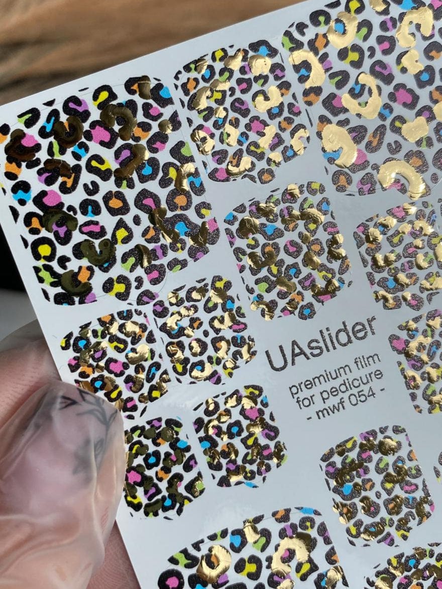 UA Slider Nail Wrap Films Pedicure Nail Wrap Films - Gold Foil – Full Toe Nail Art for Easy Pedicure
