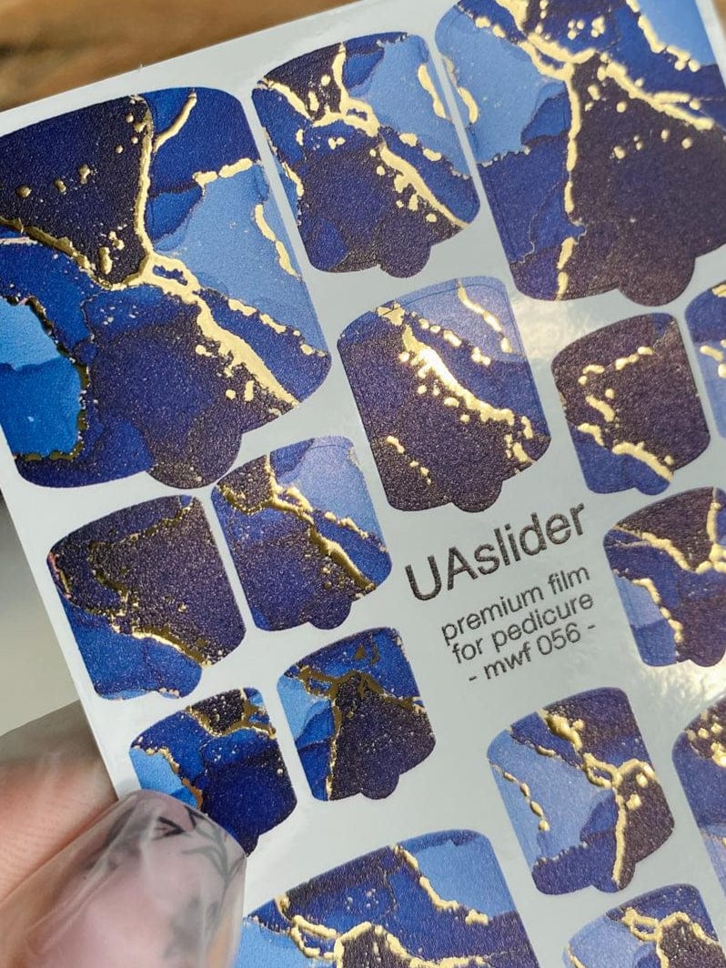 UA Slider Nail Wrap Films Pedicure Nail Wrap Films - Gold Foil – Full Toe Nail Art for Easy Pedicure18