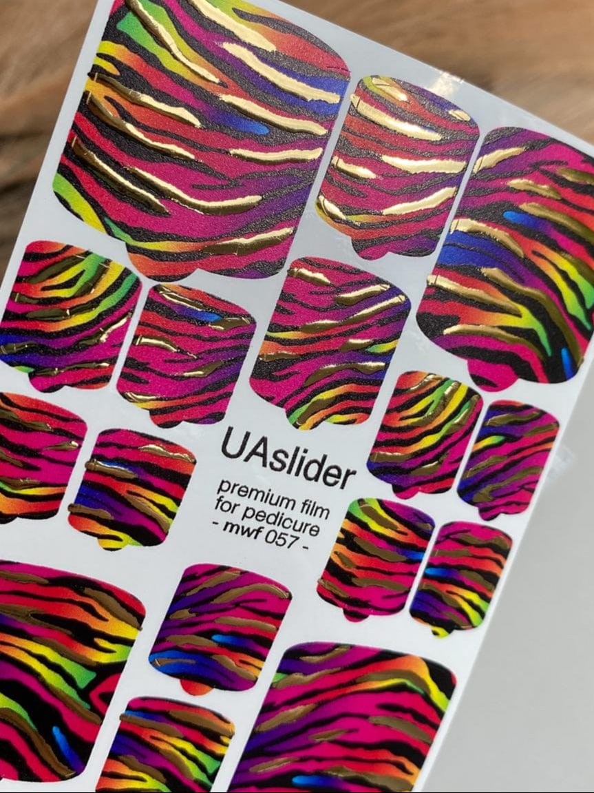 UA Slider Nail Wrap Films Pedicure Nail Wrap Films - Gold Foil – Full Toe Nail Art for Easy Pedicure19