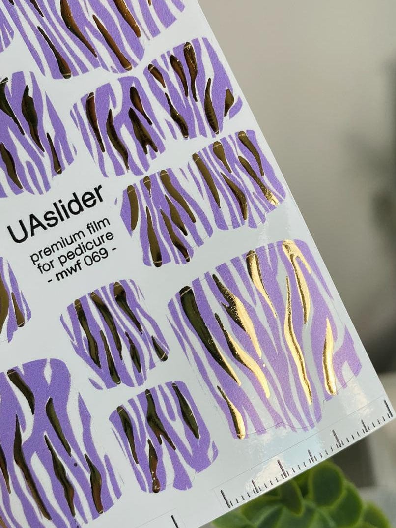 UA Slider Nail Wrap Films Pedicure Nail Wrap Films - Gold Foil – Full Toe Nail Art for Easy Pedicure27