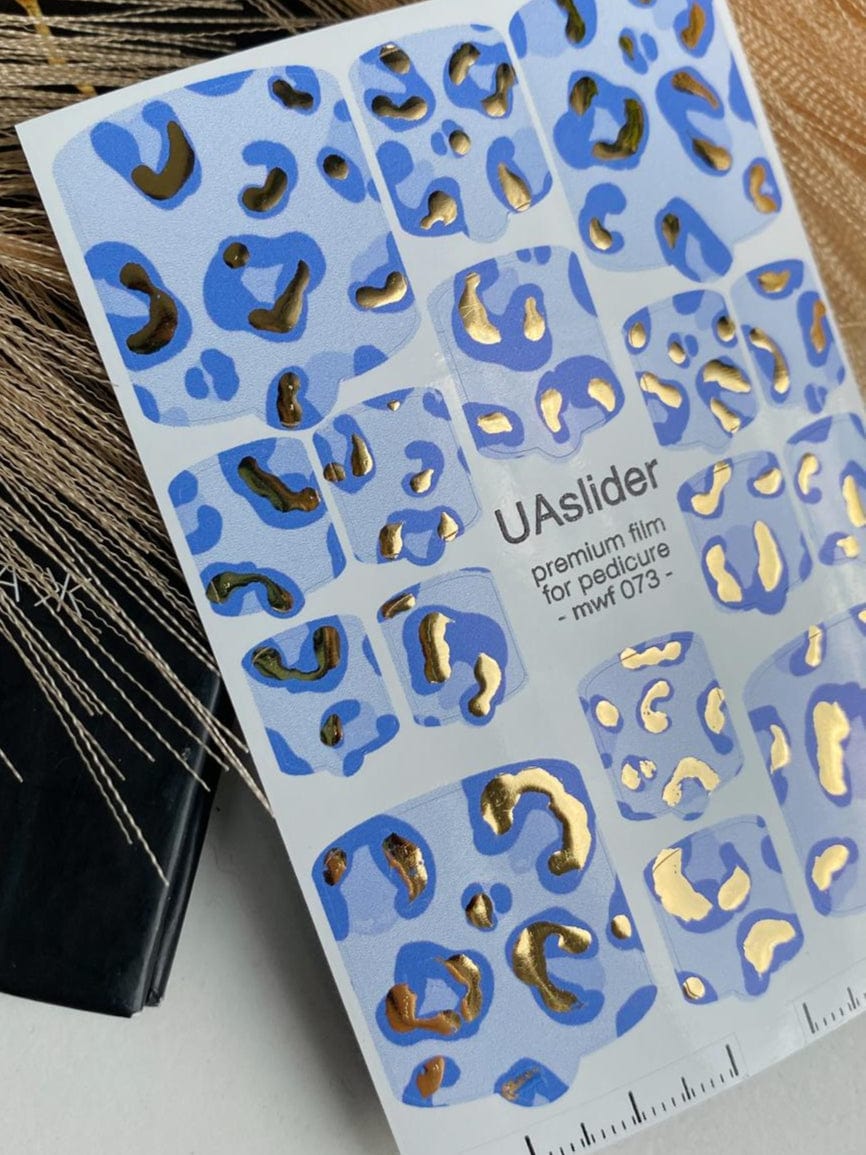 UA Slider Nail Wrap Films Pedicure Nail Wrap Films - Gold Foil – Full Toe Nail Art for Easy Pedicure
