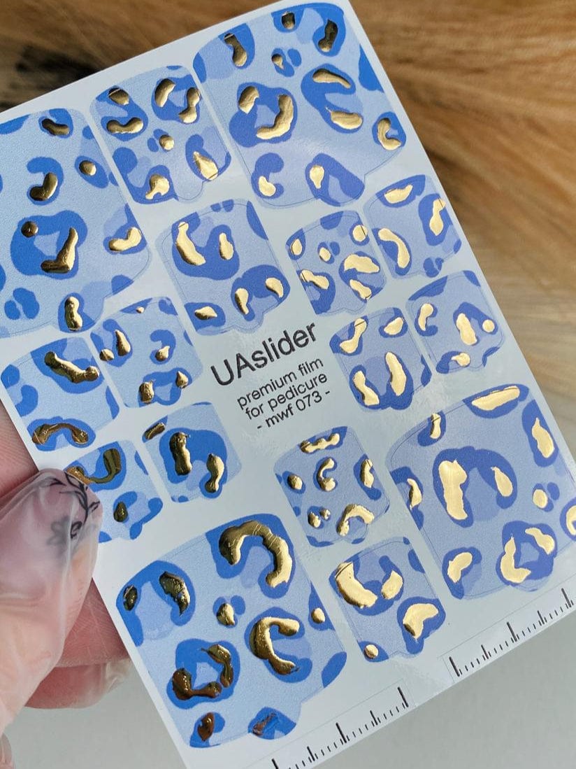 UA Slider Nail Wrap Films Pedicure Nail Wrap Films - Gold Foil – Full Toe Nail Art for Easy Pedicure