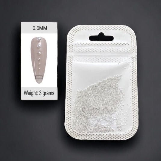 XND Products Nail Art Decorations 0.6mm SILVER Bullion Metal Beads, Caviar Beads For Nail Art