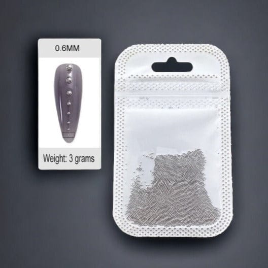 XND Products Nail Art Decorations 0.6mm GUNMETAL Bullion Metal Beads, Caviar Beads For Nail Art