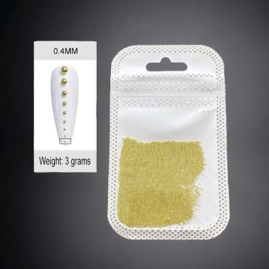 XND Products Nail Art Decorations Metal Beads For Nail Art - 0.4mm GOLD Nail Beads