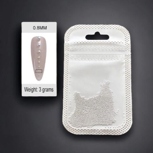 XND Products Nail Art Decorations 0.8mm SILVER Bullion Metal Beads, Caviar Beads For Nail Art