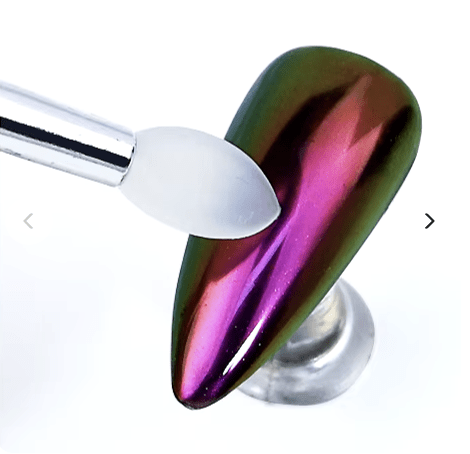 XND Products Nail Art Tools Transparent Silicone Applicator for Easy Chrome Mirror Effect