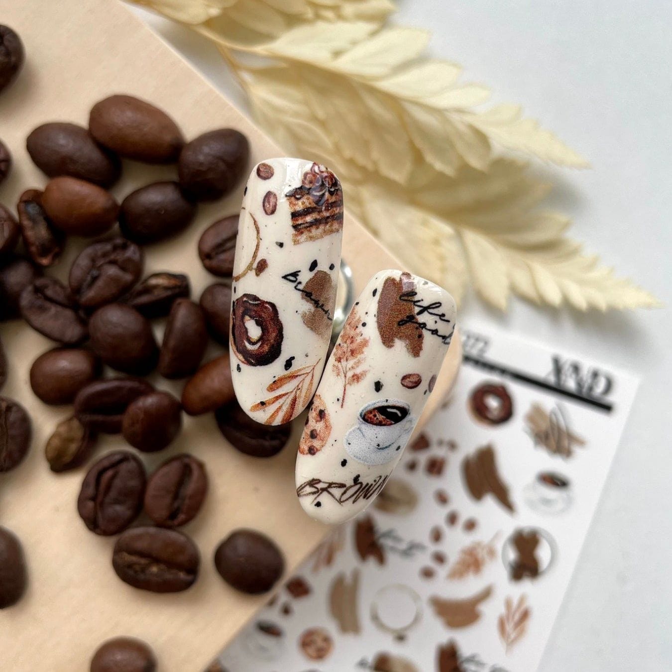 XND Products 2D Nail Decal TM-1272 / Nail Decal 2D / Sweets & Candy/ Chocolate/Cake/Coffee / Donut