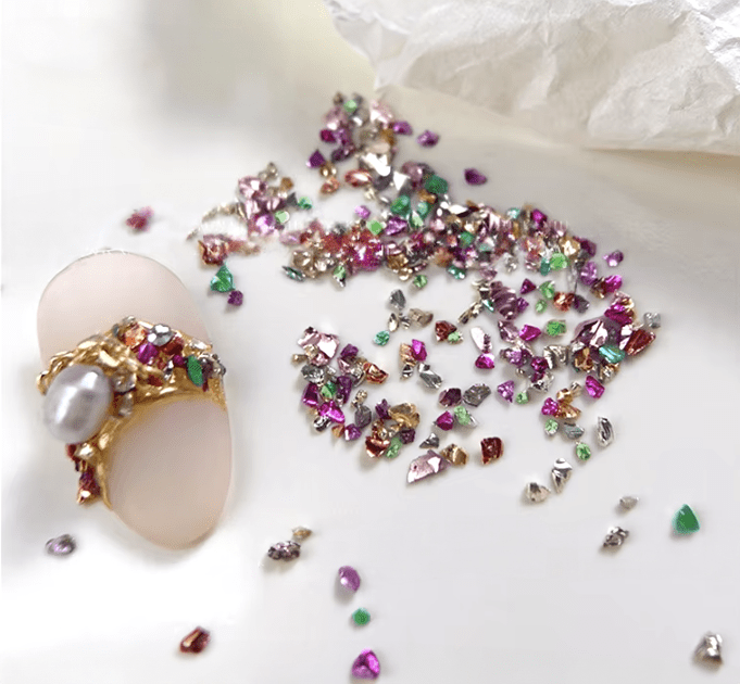 XND Products Nail Art Decorations Japanese ballpoint gravel nail Art Decoration, small pearl small diamond vintage material