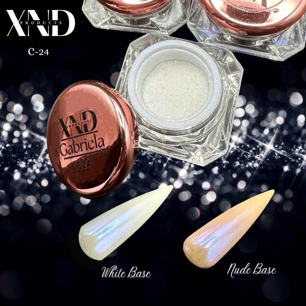 XND Products Nail Chromes & Pigments Gabriela, Celestial Collection, Aurora Pearl Chrome