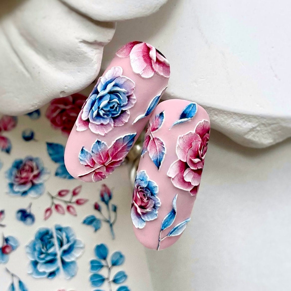 XND Products 3D Nail Decal 3D/355 / 3D Nail Decal / Roses