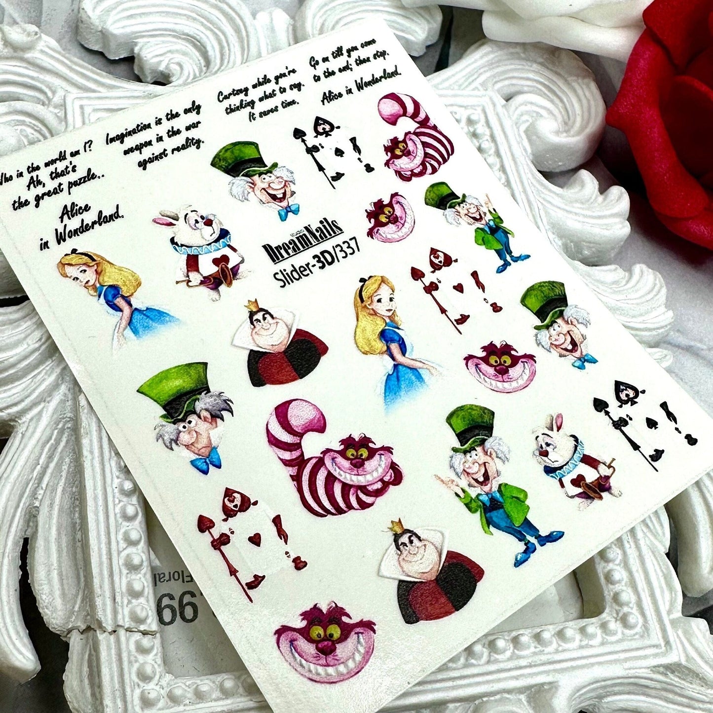 XND Products 3D Nail Decal 3D-337 / 3D Nail Decal, Alice in wonderland