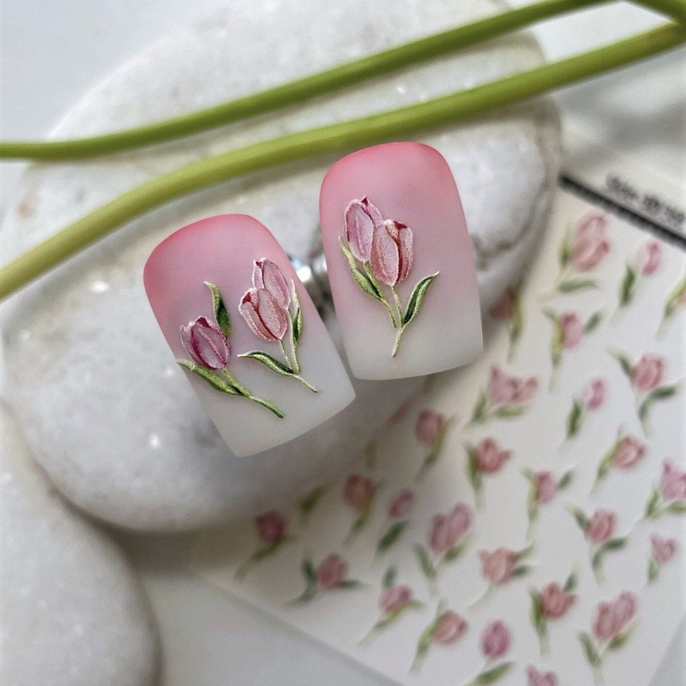XND Products 3D Nail Decal 3D/368 / 3D Nail Decal /Tulips/ Flowers