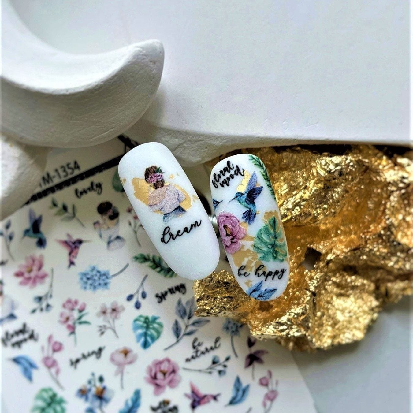 XND Products 2D Nail Decal TM-1354 / Nail Decal 2D/Floral/ Plants