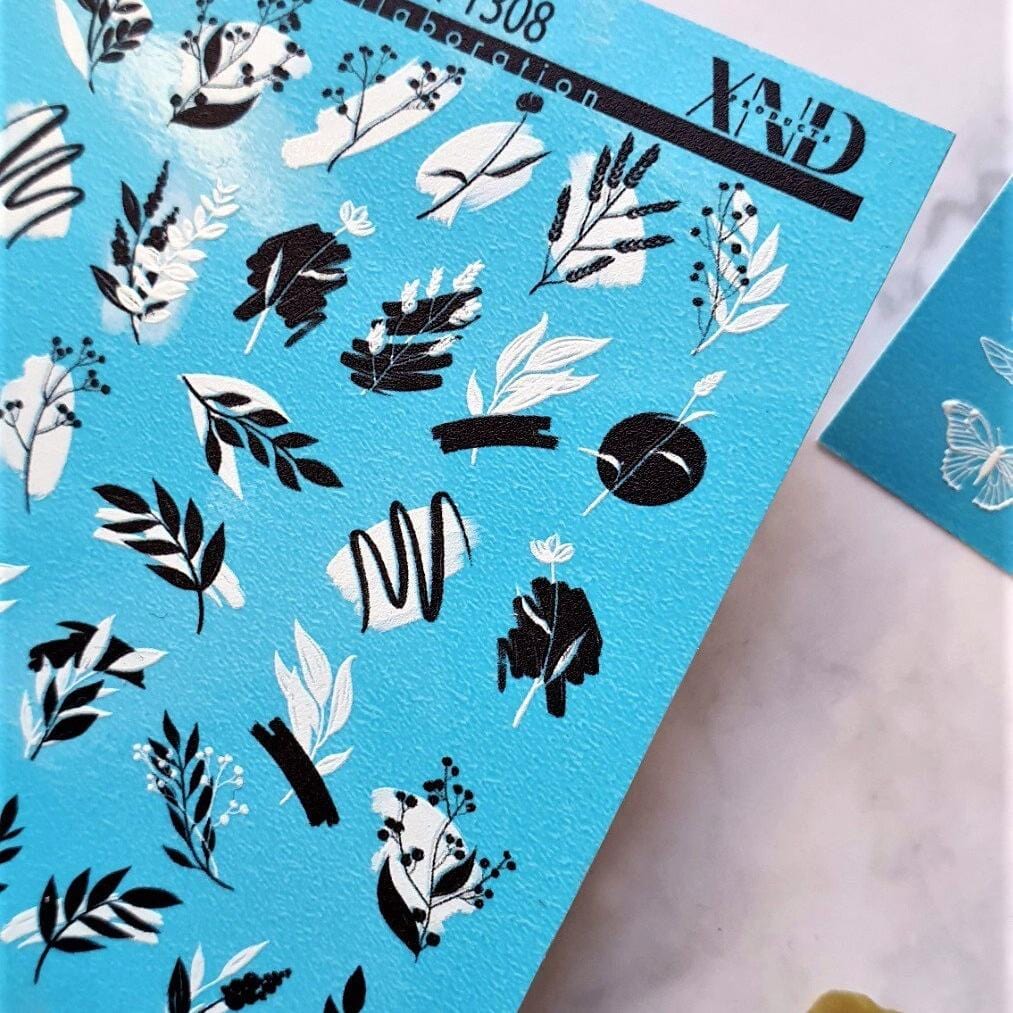 XND Products 2D Nail Decal TM-1308 / Nail Decal 2D/ Floral & Plants /Foliage