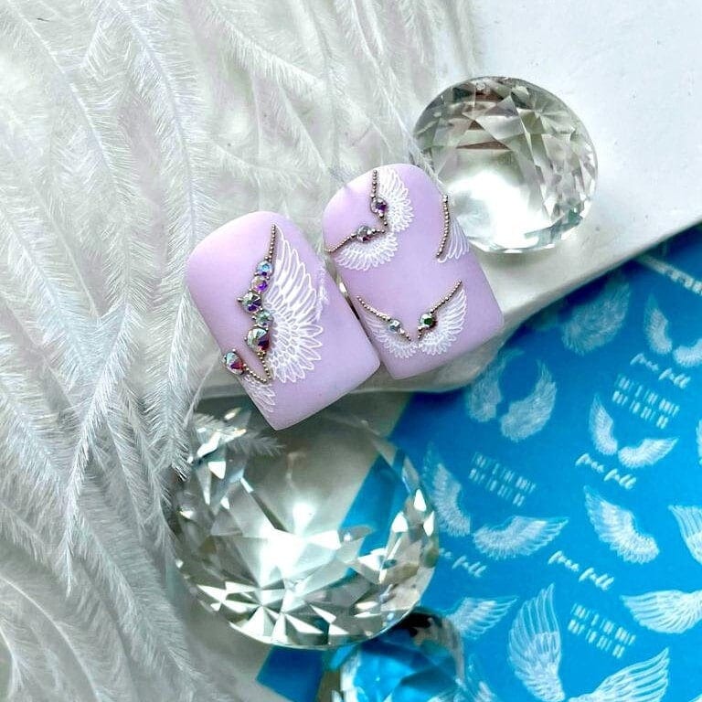 XND Products 2D Nail Decal TW-389 / Nail Decals 2D, Nail Waterslide, Nail Art, Angel Wings, Mystical