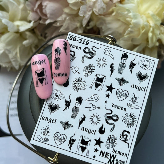 XND Products 2D Nail Decal SB-319 / Nail Decal 2D Mystical/ Woman/ Empowerment
