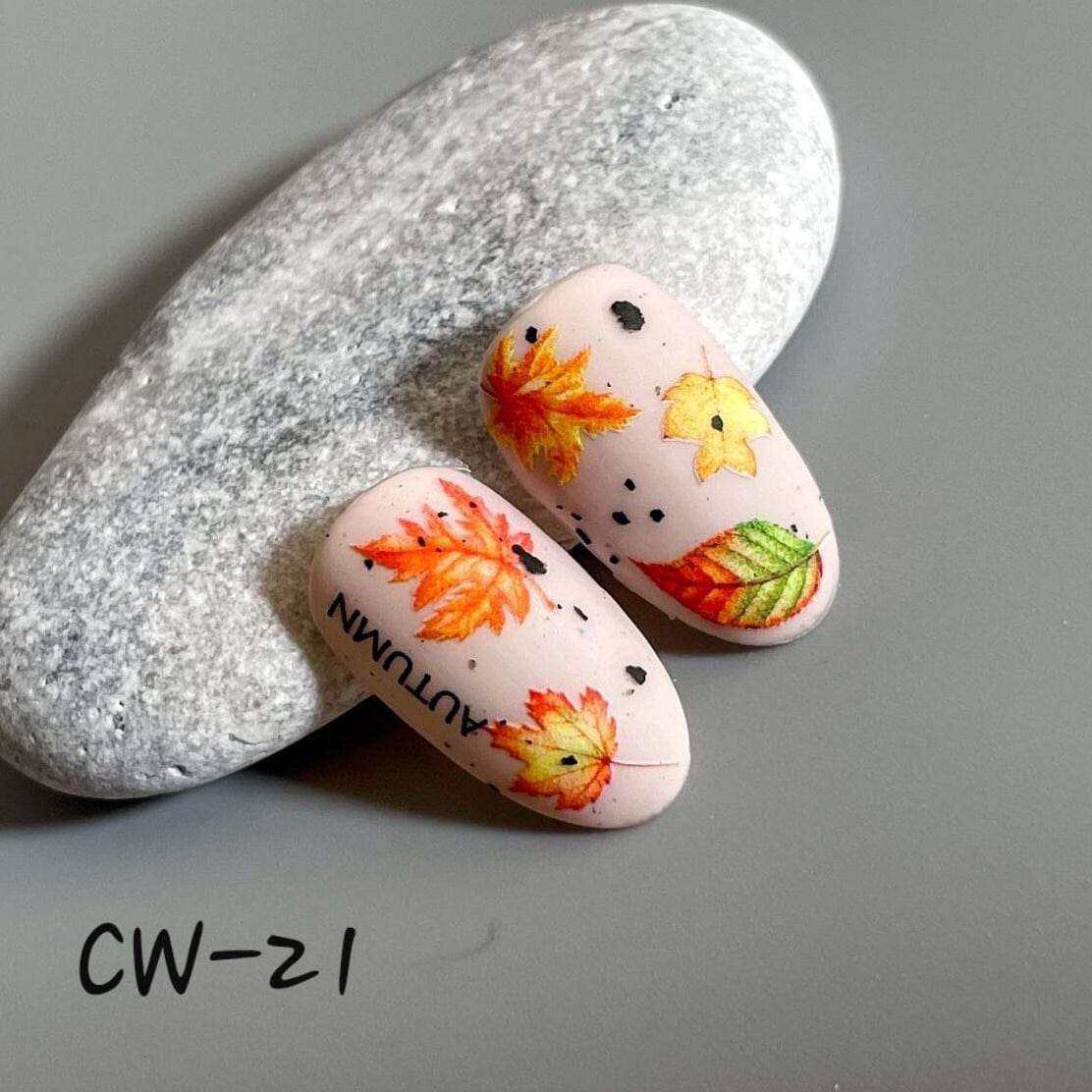 XND Products Nail Decal 2D Fall / Fall Leaves/ Maple Leaf/ Autum/ Maple Leaf/ Foliage/ Water Decals/ Water Stickers/ Nail Art