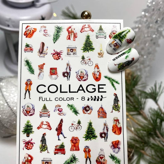 New Max 2D Nail Decal FC-8 / Nail Decal 2D Winter/Christmas Nails/ Christmas Time/ Winter.