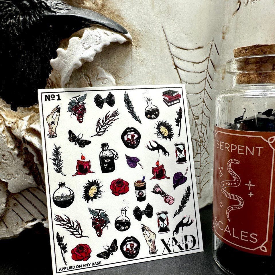 XND Products 2D Nail Decal NO.1 / Nail Decal 2D Mystical/ Gothic/Gothic Art/ Magic