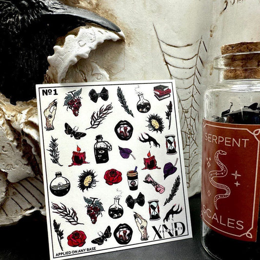XND Products 2D Nail Decal NO.1 / Nail Decal 2D Mystical/ Gothic/Gothic Art/ Magic