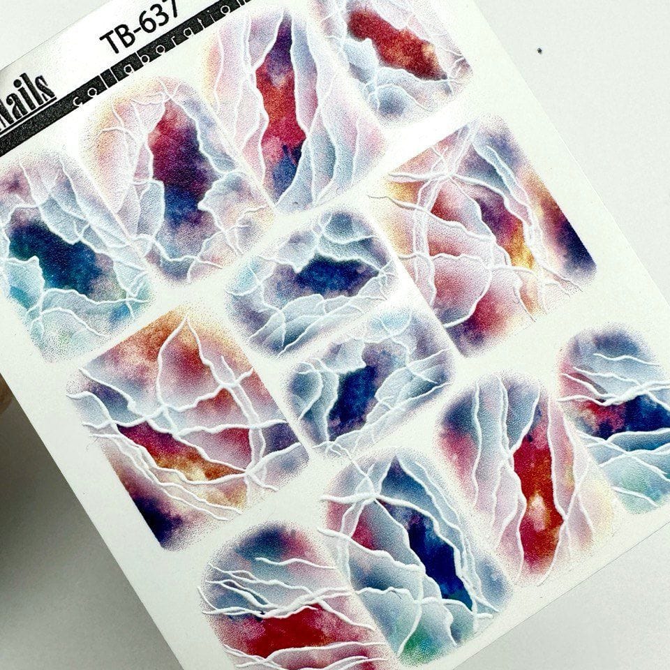 XND Products 2D Nail Decal TM-637 / Nail Decal 2D/ Marble Nails