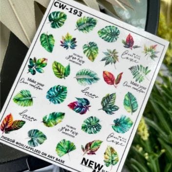 New Max 2D Nail Decal CW-193 / Nail Decal 2D /Summer Nails/Tropical Nails