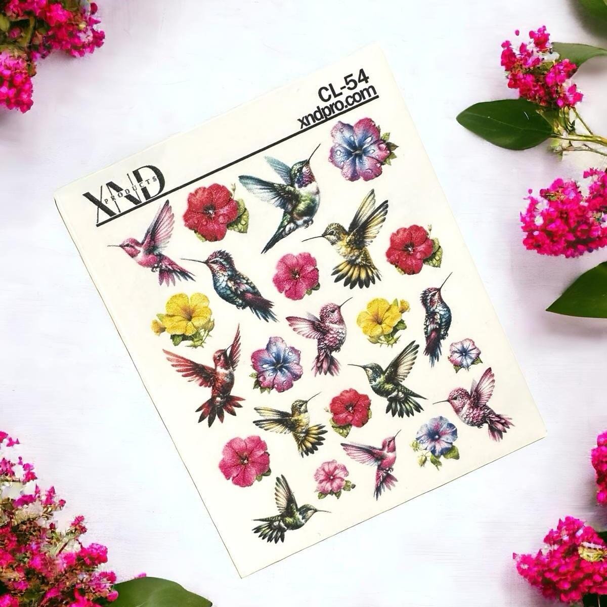 XND Products 2D Nail Decal CL-54 / Nail Decal 2D /Beautiful Hummingbird/ Spring